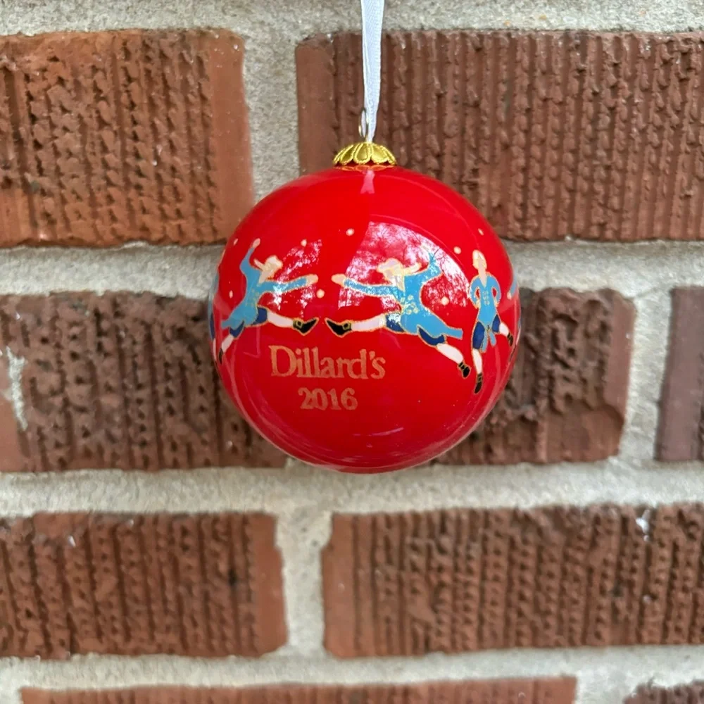 Christmas tree ornament bundle 3 round one holiday Set of 3